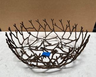 Metal Twig and Branch Decorative Bowl (2/2)