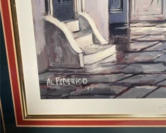 Al Federico A Stroll in Pirate's Alley Signed Print (3/5)