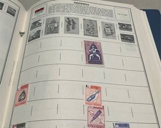 H. E. Harris Ambassador World Stamp Album with Stamps (4/5)