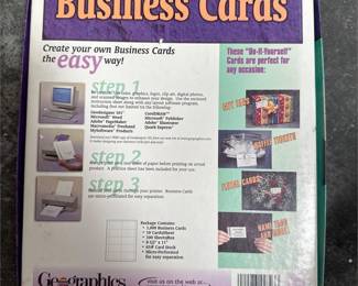 Geographics Blank White Printable Business Cards (3/3)
