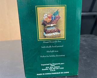 Traditions Porcelain Christmas Sleigh Keepsake Box (3/4)