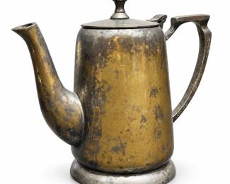 Silver-Plated Teapot with Hinged Lid