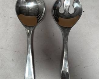 Mariposa Aluminum Salad Servers with Spiral Handles (2/2)