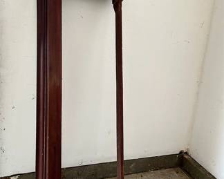 Edwardian-Style Inlaid Mahogany Triple Wardrobe Armoire (5/5)