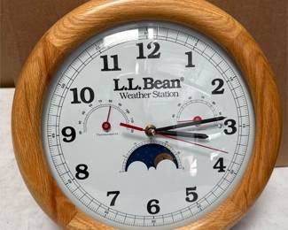 L.L.Bean Weather Station Moon Phase Wall Clock (2/2)