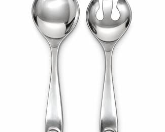 Mariposa Aluminum Salad Servers with Spiral Handles