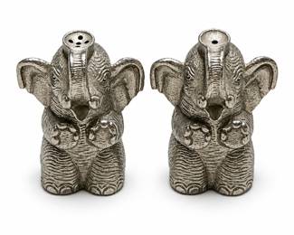 Pewter Baby Elephant Salt and Pepper Shakers