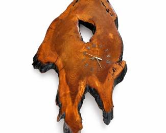 Live Edge Wood Slab Wall Clock