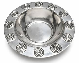 Old Town Imports Spiral Rim Aluminum Serving Bowl