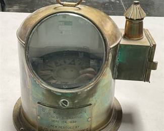 Brass Compass Binnacle with S/S Kafiristan Plaque (2/6)