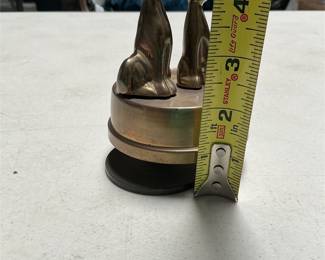 Brass-Tone Two-Cat Figural Music Box (5/5)