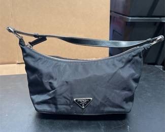 Prada BR1267 Tessuto Sirio Black Nylon Shoulder Bag (3/6)