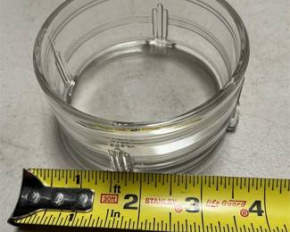 Art Deco Style Footed Glass Powder Jar Base (5/5)