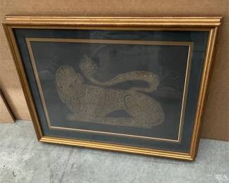 Framed Lion Brass Rubbing, London, 1983 (2/4)