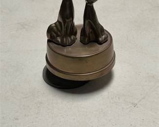 Brass-Tone Two-Cat Figural Music Box (2/5)