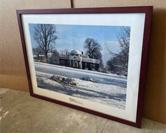 Framed Monticello Winter Photographic Print (2/3)