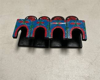 Hand-Painted Wooden Miniature Folk Art Chairs (3/5)