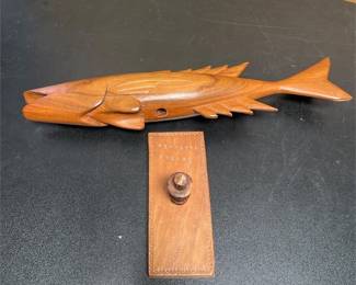 Pitcairn Island Carved Wooden Flying Fish on Stand (2/2)