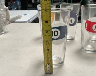 Libbey DuraTuff Billiard Ball Drinking Glasses (5/5)