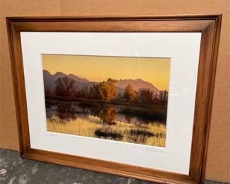Signed Framed Autumn Landscape Photograph