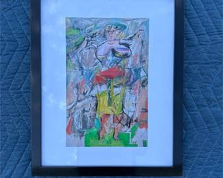 After Willem de Kooning, Woman and Bicycle, Framed Print