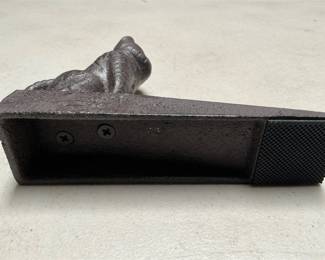 Black Cast Iron Sitting Cat Doorstop Wedge (2/4)
