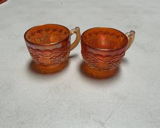 Imperial Marigold Carnival Glass Punch Cups (2/5)
