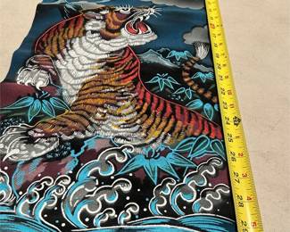 Japanese-Style Tiger and Eagle Velvet Wall Scroll (5/5)