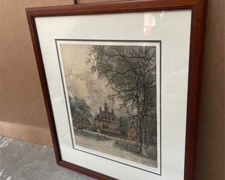 Josef Eidenberger Governor's Palace Signed Color Etching (3/5)