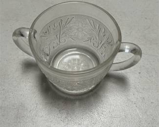 Anchor Hocking Sandwich Clear Open Sugar Bowl (4/5)