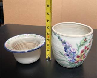 Clouds Folsom Hummingbird Pottery Planter with Insert (5/5)