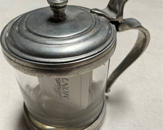 Lidded Glass Tankard with Monticello Card (5/6)