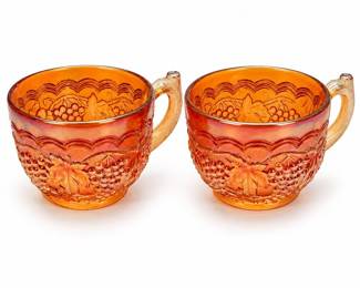 Imperial Marigold Carnival Glass Punch Cups