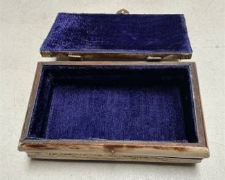 Carved Bone and Brass Domed Jewelry Box (4/6)