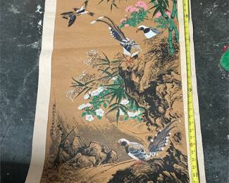 Flowers and Birds Reproduction Scroll After Xiao Rong (4/4)