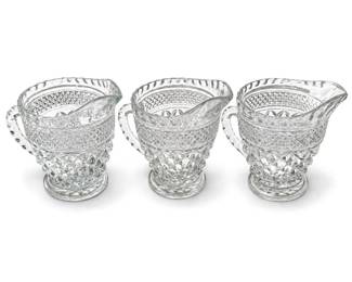 Anchor Hocking Wexford Glass Creamer Pitchers
