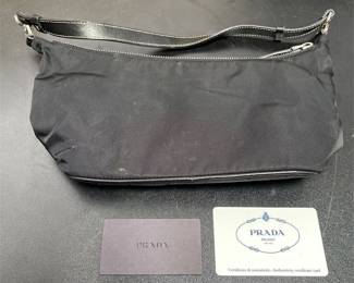 Prada BR1267 Tessuto Sirio Black Nylon Shoulder Bag (4/6)