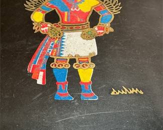 Couroc Hummingbird Kachina Round Serving Tray (5/6)