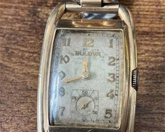 Bulova 10K Gold Filled Watches & Cavalier Scene Porcelain Pitcher (3/8)
