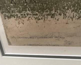 Josef Eidenberger Governor's Palace Signed Color Etching (5/5)