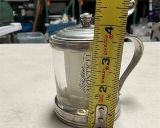 Lidded Glass Tankard with Monticello Card (6/6)