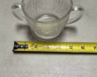 Anchor Hocking Sandwich Clear Open Sugar Bowl (5/5)