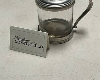 Lidded Glass Tankard with Monticello Card (2/6)