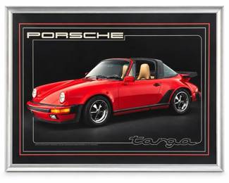 Framed Porsche 911 Targa Automotive Poster