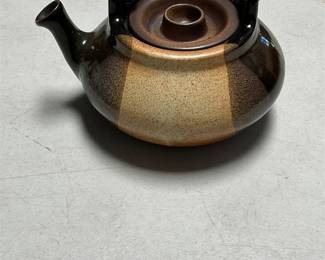 Pottery Craft Stoneware Teapot with Bamboo Handle (2/5)