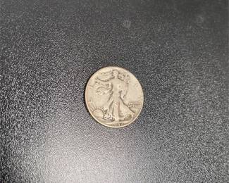 1942 Walking Liberty Half Dollar, Pearl-Like Necklace & Ring (3/4)