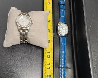 Gossip Blue-Strap Watch and Silver-Tone Bracelet Watch (4/4)