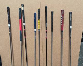 Assorted Golf Clubs with Putters and Irons
