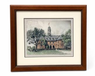 Williamsburg Capitol Framed Print After Josef Eidenberger