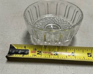 Clear Pressed Glass Dish Cover with Paneled Sides (5/5)